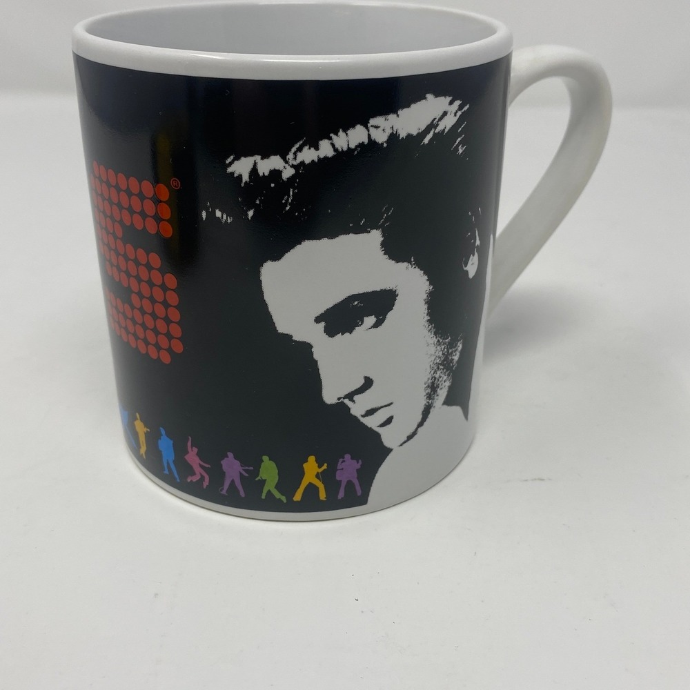 Elvis‎ Presley The King of Rock & Roll Signature Mug Coffee Cup Black White